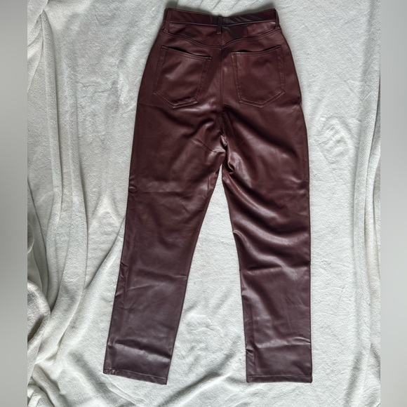 Curve Love Vegan Leather 90s Straight Pant - Picture 2 of 5